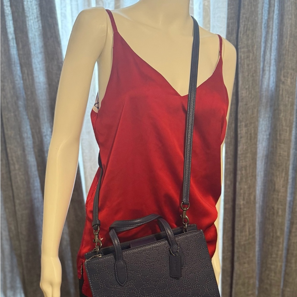 NWOT COACH leather bag COACH signature rivet Nina small tote bag shoulder bag - Picture 2 of 15